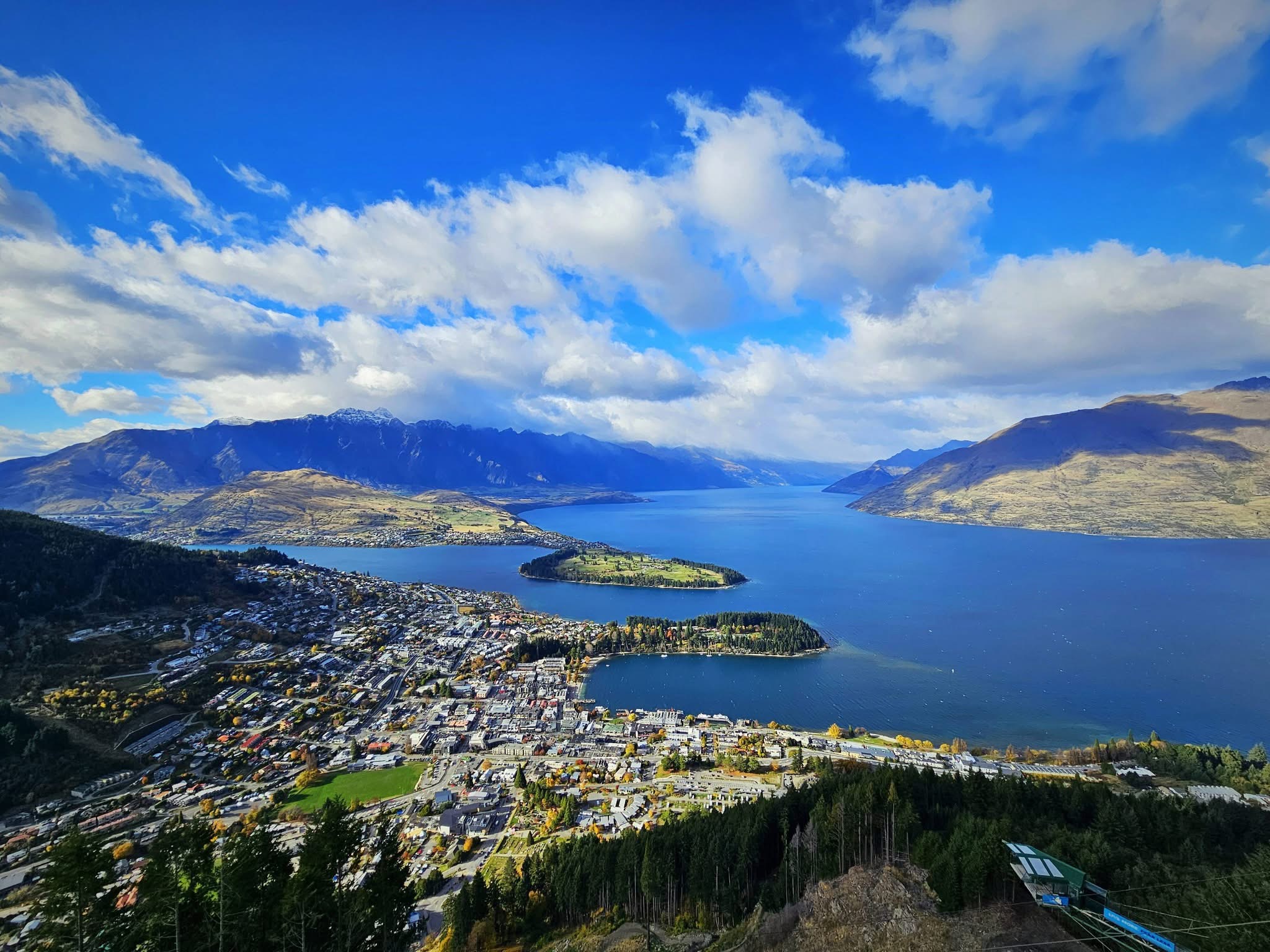 New Zealand harbour and mountain landscape
